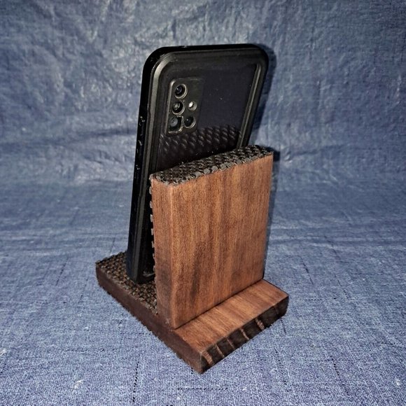 "New" Handmade Wood Desk/Tabletop Holder for Any Cell Phone Video Chat / Bedside - Picture 8 of 12